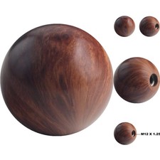 Universal Weighted Manual Shift Knob Wood Style Aluminum Gear Shifter 3 Adapters