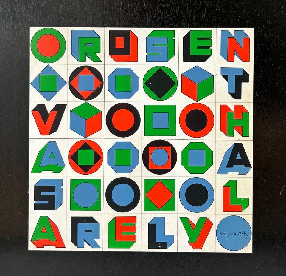 Siebdruck von Victor Vasarely Komposition für Rosenthal 1976 Limited 1000 Stück - Bild 3 von 4