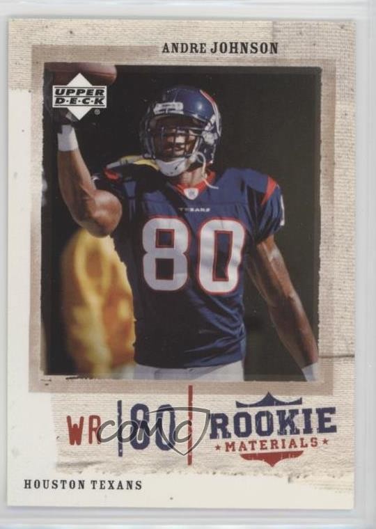 2005 Upper Deck Rookie Materials Andre Johnson #34 HOF 0b5