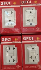 4 Pack 20AMP GFCI GFI Safety Outlet Receptacle w/ Wall Plate LED Indicator TR WR