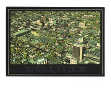 Ann Arbor MI home to University of Michigan VTG postcard UNP