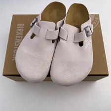 Birkenstock x Stussy Boston Clog Bone Suede Unisex Wide EU 37-45
