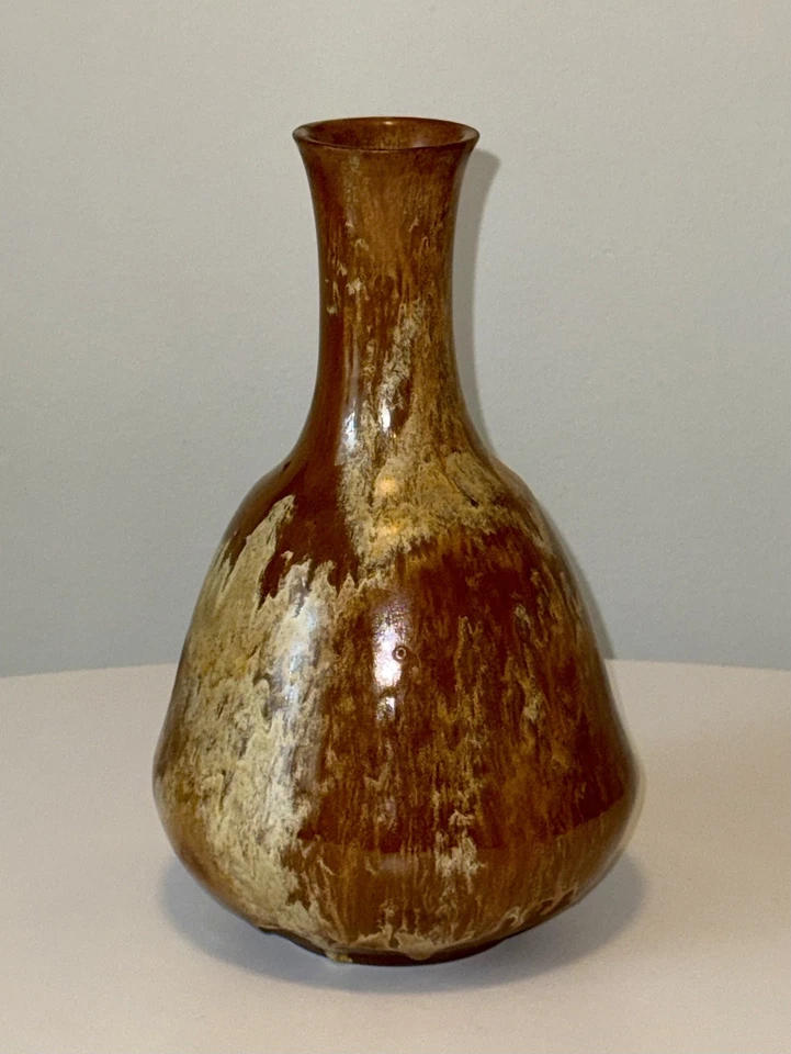 Polia Pillin Mid-Century Modern Drip Glaze Studio Large 10” Pottery Vase  - Image 2 of 4