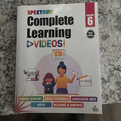 Spectrum Complete Learning + Videos 6th Grade Workbook All Subjects, Ages 11 t..