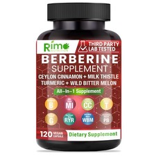 Rimo Nutrition - Berberine with Ceylon Cinnamon - 120 Count Pack of 1