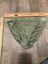 VINTAGE VICTORIA SECRET 100 COTTON THICK WAISTBAND RIO HI CUT BRIEF PANTY XL