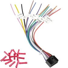 Jayubien Android Stereo Wiring Harness 16Pin ISO Radio Wire AdapterStereo Wir...