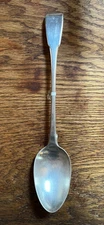 English Georgian Sterling Heavy Stuffing Spoon W. Eley W. Fern London c 1804
