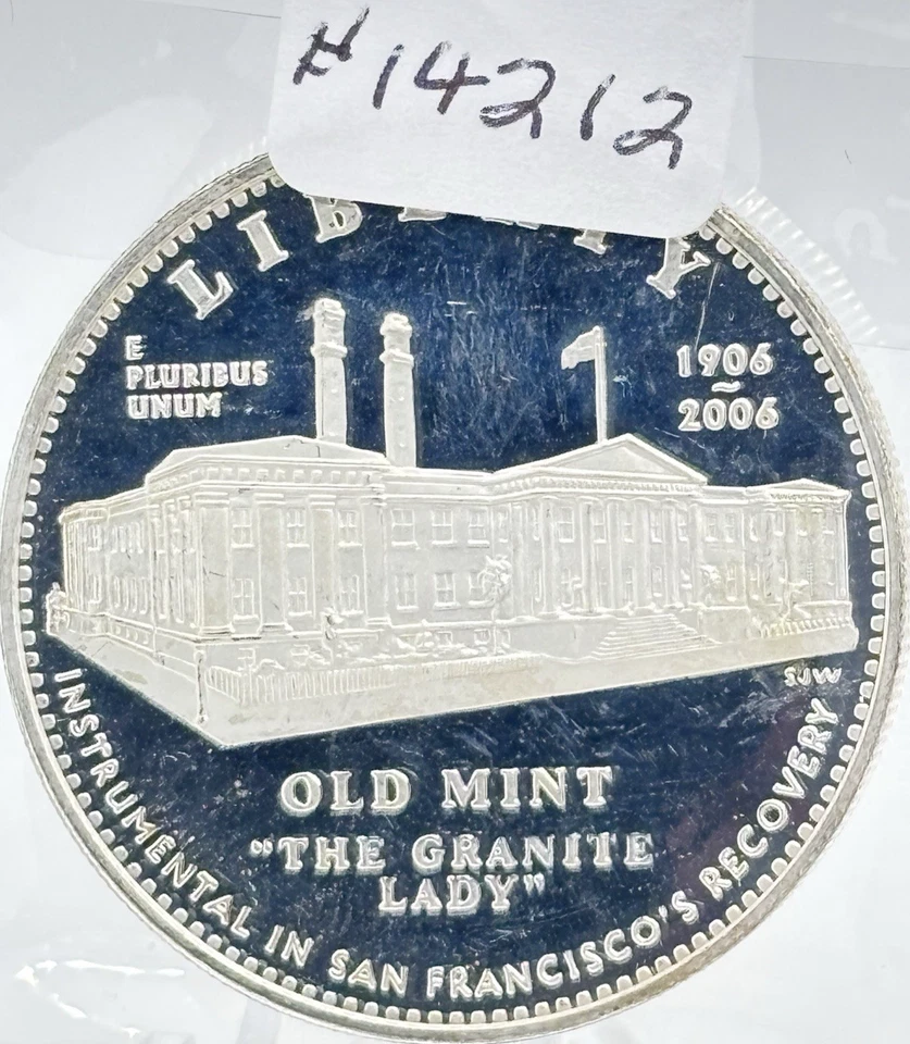 2006-S $1 Old San Francisco Mint Commemorative Silver Dollar Unc #14212 - Image 3 of 3