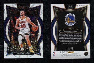 2024-25 Panini Select Concourse White Disco Prizm /75 Stephen Curry #7