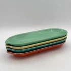FIESTAWARE Set Of 4 Corn Cob Relish Utility Bread Tray Pastel Multicolor Set