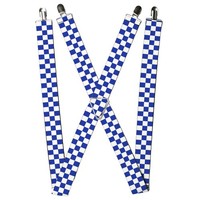 Buckle-Down Suspenders, Checker Blueku White 1.5-Inch Wide Regular (Us Import)