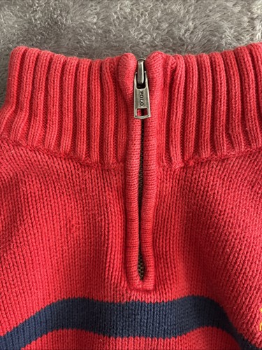 Polo Ralph Lauren Izod Lacoste Sweaters Boys 7 Stripes Cotton Lot 2 Preppy Vtg - Picture 3 of 16