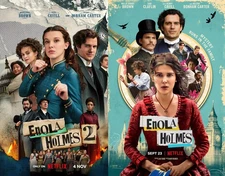 enola holmes  1 & 2 collection (dvd) region free with box