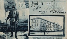 Alessandria Tortona 43° Regg. Fanteria F. piccolo  spedita