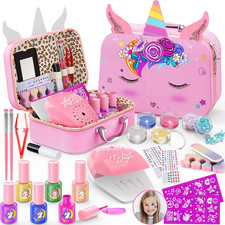 Kids Nail Polish Set for Girls, Nail Art Kit with Nail Dryer  DIY Nail Stickers