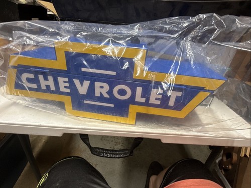 Cassetta degli attrezzi vintage Chevrolet Bowtie Goboxes in metallo nuova - Foto 3 di 3