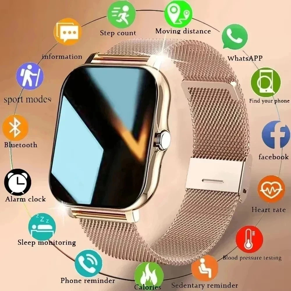 2025 Smart Watch Bluetooth Call, iPhone Samsung, Sport Fitness for Men and Women