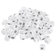 100Pcs Clothes Hanger Marker M Size Tag Fit 3.5mm Rod White