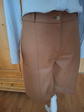LouLou Stud Leder Bermuda NP 395,00€ Gr. M 36 38 caramel Hose Luxus Damen Shorts