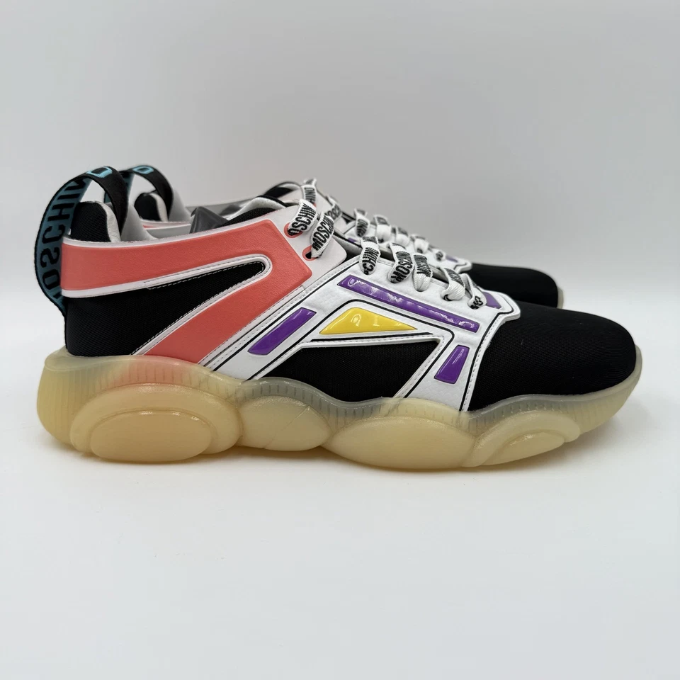 Moschino Teddy Sole Sneakers Men’s Size 46 Multicolor Made in Italy - Image 4 of 4