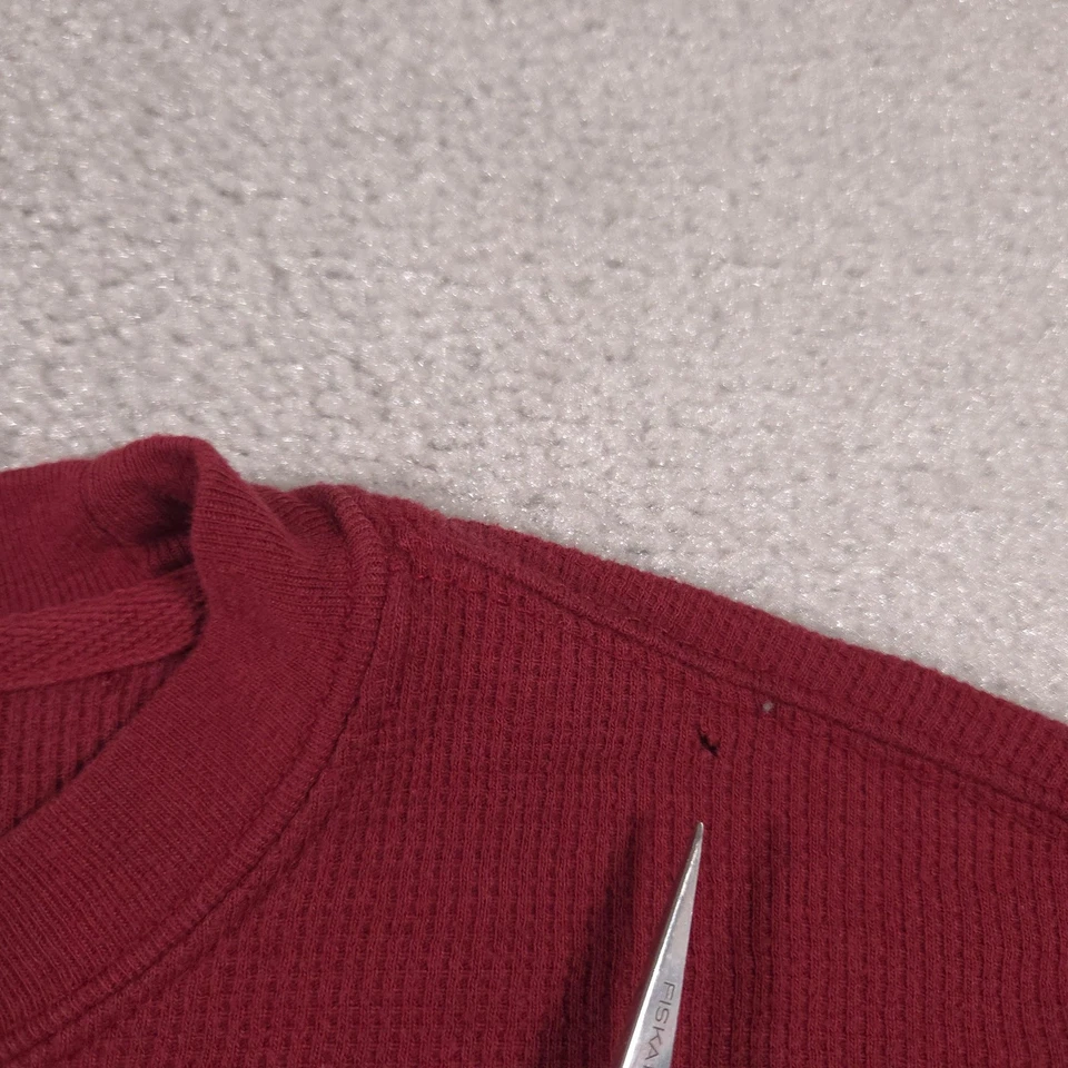 Camisa masculina RedHead grande bege vermelha térmica manga longa aparência em camadas casual - Imagem 4 de 4