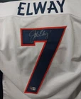 JOHN ELWAY Autographed Signed White NFL Football Jersey Beckett Hologram Silver