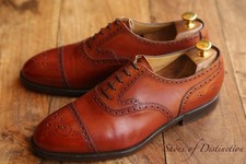 Crockett & Jones Tan Brown Leather Oxford Brogue Shoes UK 8.5 G US 9.5