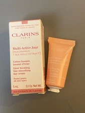 NIB Luxury Clarins Multi-Active Jour Glow Boosting Line Smoothing Cream Sea Holl