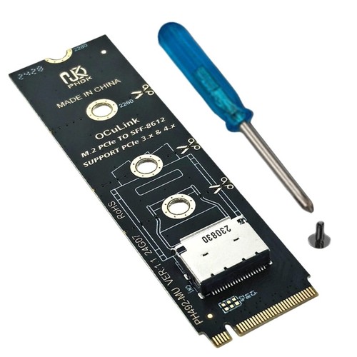 M.2 PCIe to SFF 8612 Adapter Card Fast Speed for NVMe Solid Disk Support SFF8611 - Afbeelding 9 van 10