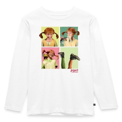 Pippi Langstrumpf Portraits Von Pippi Kinder Langarmshirt