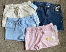 NWT Girl  s Summer Short Bundle. Size Small 6/7. Cat  Jack and Art Class.