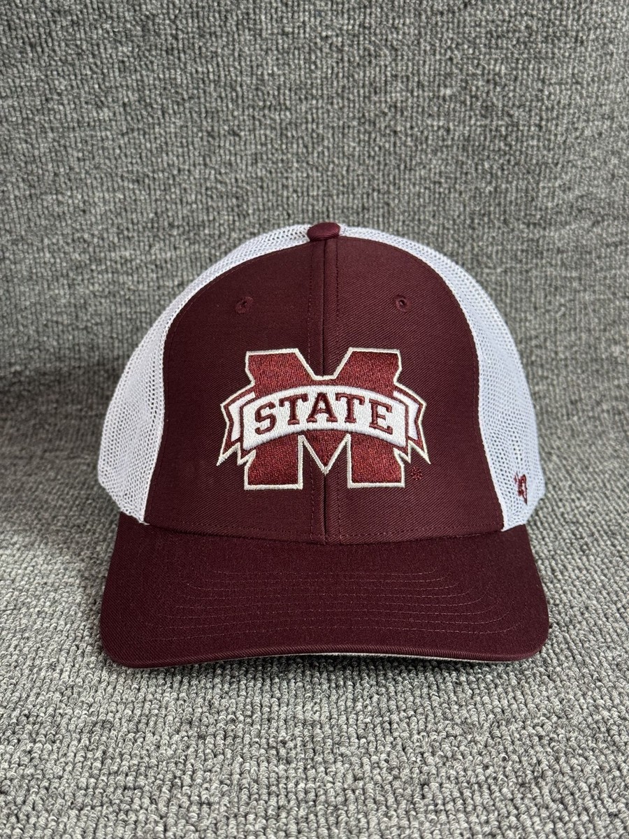 '47 Brand Mississippi State Bulldogs Trucker Snapback Maroon White One Size Hat