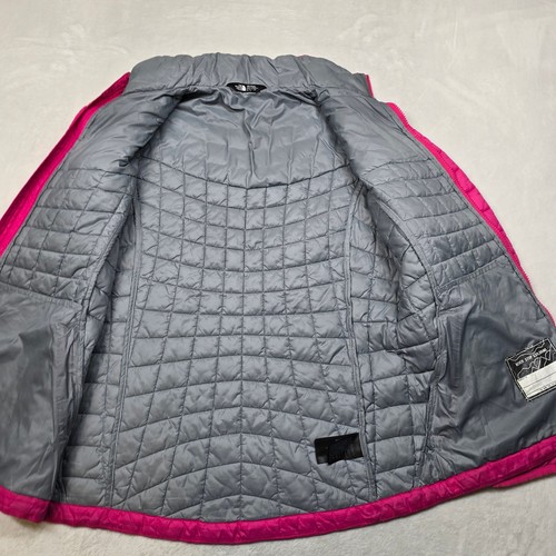 The North Face Thermoball Jacket Girls XL 18 Pink Full Zip Puffer Quilted - Picture 7 of 15