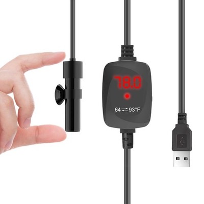 Mini Aquarium Heater 5V/2A USB 10W Super Small Fish Tank Heater with Digital ...