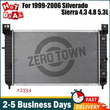 For 1999-2006 Silverado Sierra 4.3 4.8 5.3L AT 28" Aluminum Core Radiator 2334