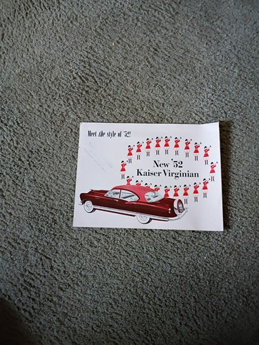 ORIGINAL  1952 Kaiser Virginian Sales Brochure