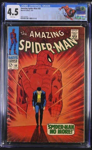 CGC 4.5 Amazing Spider-Man 50. First Appearance of Kingpin 1967 RARE White Pages