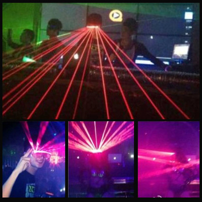 Powerful RED Light Laser LED Glasses  Night-club Party Perform Laser Eyeglass