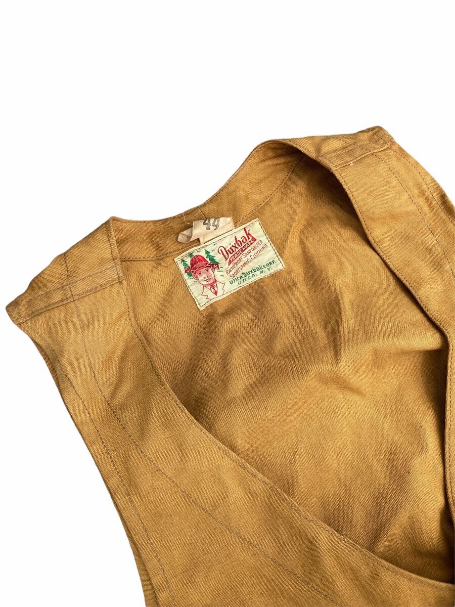 Vintage 1920s Duxbak Vest Shooting Hunting Sanforized Vintage 1920s Duxbak Vest Shooting Hunting Sanforized