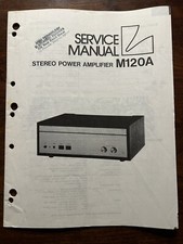Amplificatore di potenza Luxman M120A manuale di servizio originale OEM