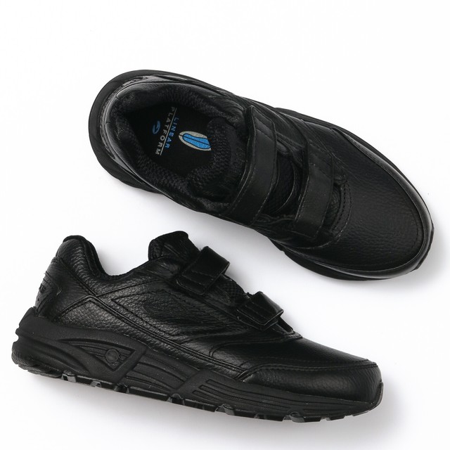 brooks black leather shoes