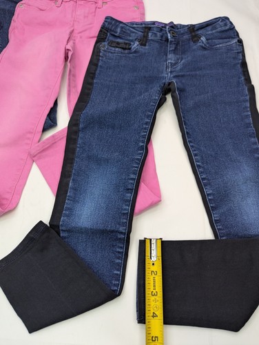 LOT x 3 = (2 x Levis) + (1 x Sonoma) Kids Jeans, Girls 7-Reg, Blue, Pink Skinny - Picture 3 of 20