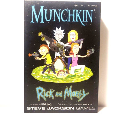Munchkin Rick & Morty Card Game From Steve Jackson Games Adult Swim USAopoly EUC