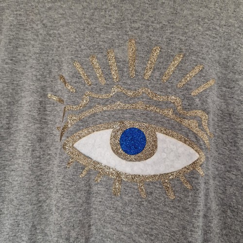 E&F Made in Italy evil Eye Grey hooded tunic dress one size 16 18 20 22 NEW - Picture 2 of 5
