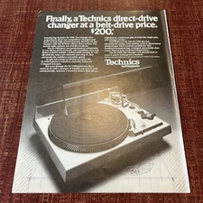 1977 Technics SL-1950 Turn Table Speaker System Stereo Print Ad Original Vintage