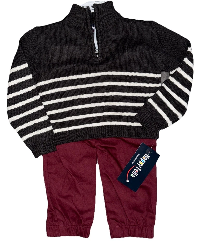 Conjunto de suéter y pantalón de 2 piezas para niños talla 12 meses Foto 2 de 4