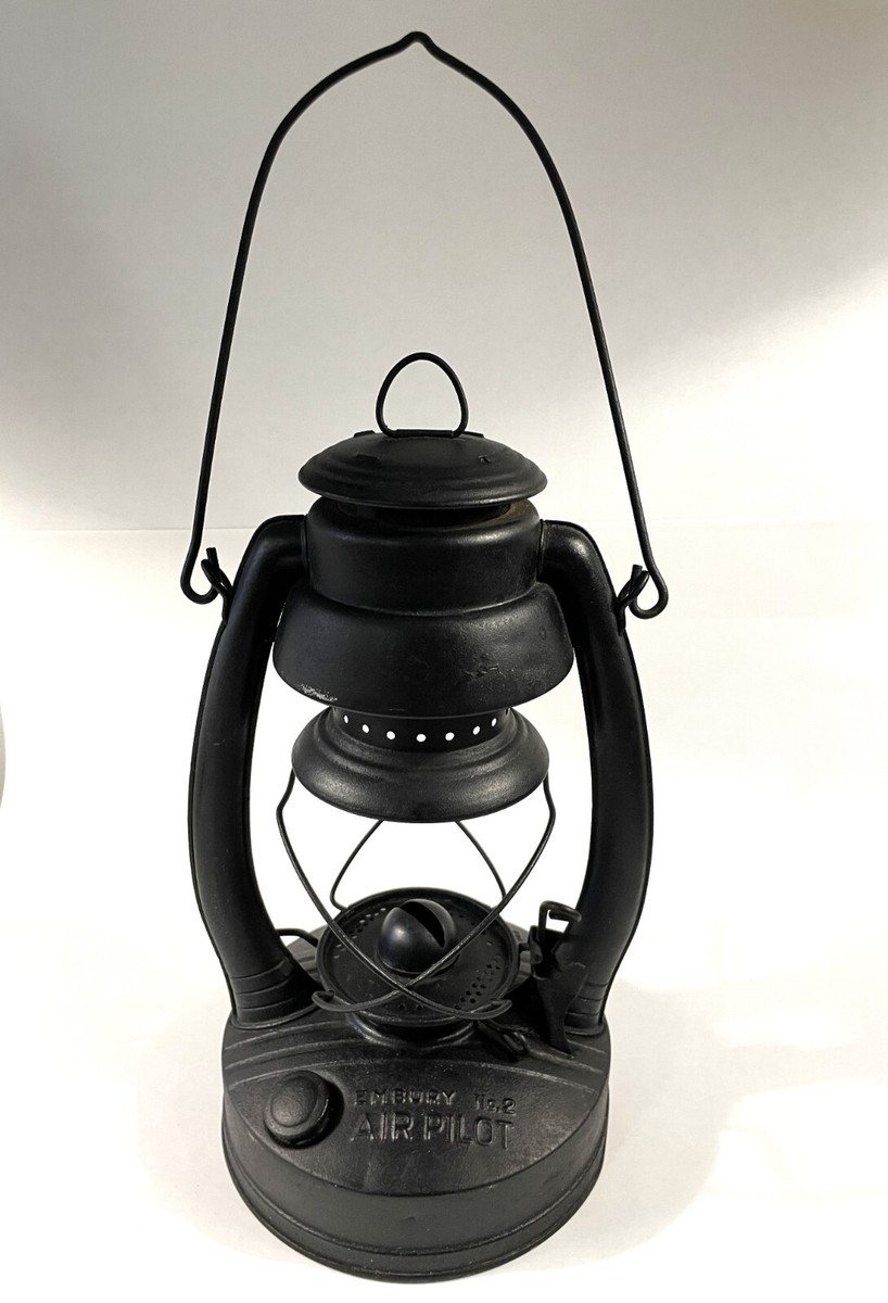 Rare 1940's EMBURY No. 2 Air Pilot Lantern with Glass Globe