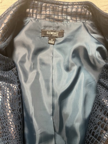 ELEMENTZ Women's Light Jacket, Size 1X, Color: Dark Blue (Snake Patern) - Picture 3 of 6