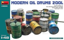 Miniart 49009 - 1:48 Oil Drums 200L Modern (21) - New